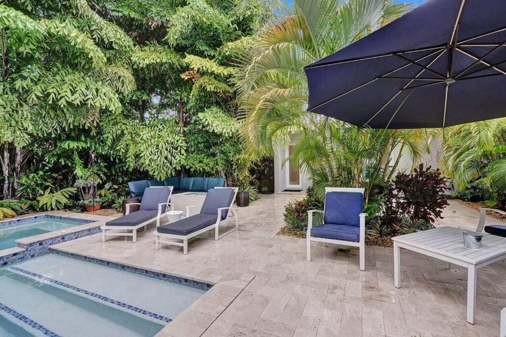 Villa Stylish Tropical Oasis Hot Tub Pool Bbq Fort Lauderdale Exterior foto