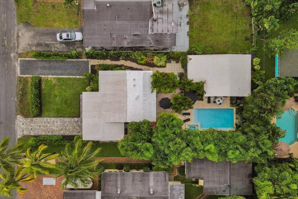 Villa Stylish Tropical Oasis Hot Tub Pool Bbq Fort Lauderdale Exterior foto